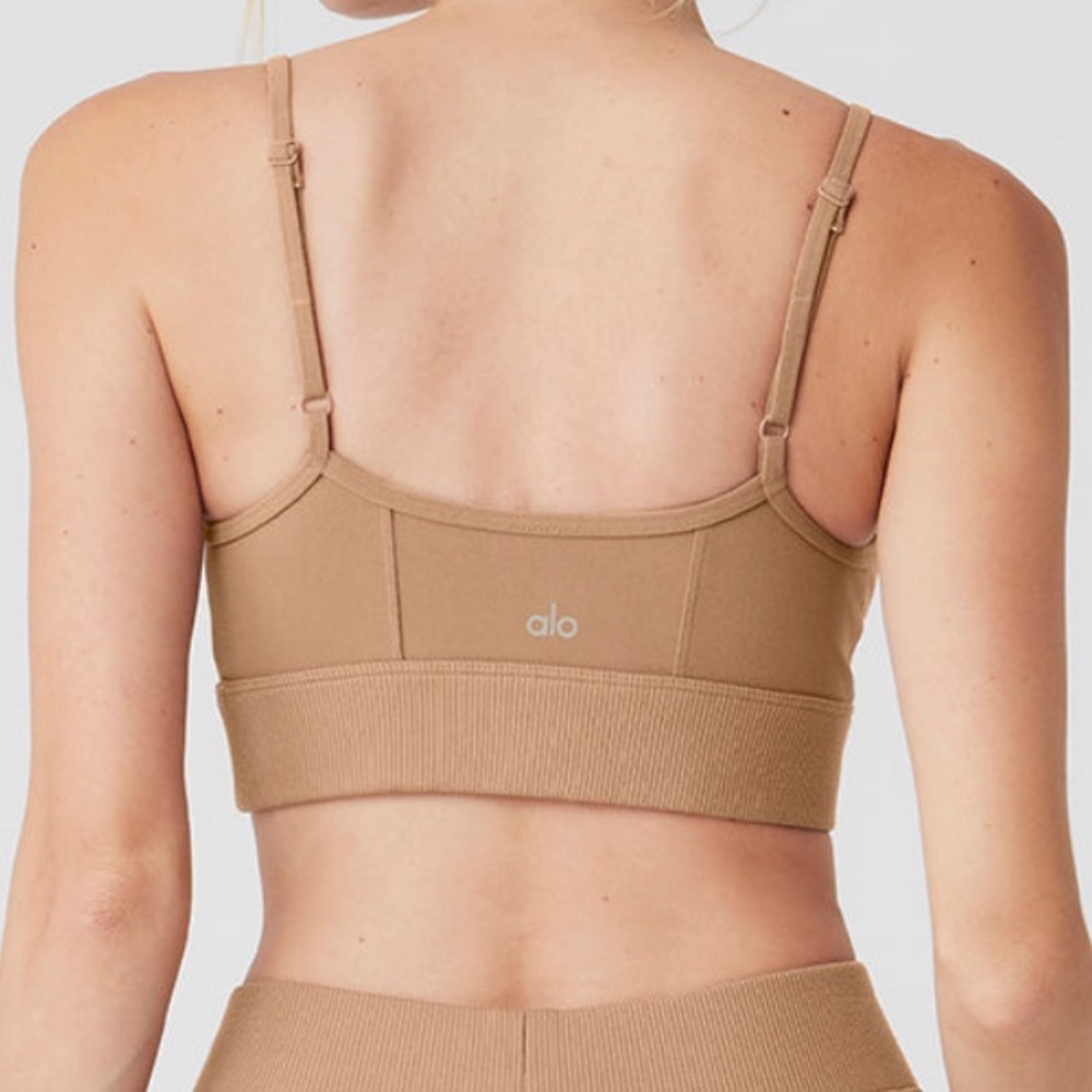 ALO HEAD-START BRA TOASTED ALMOND SIZE SMALL NWT 58